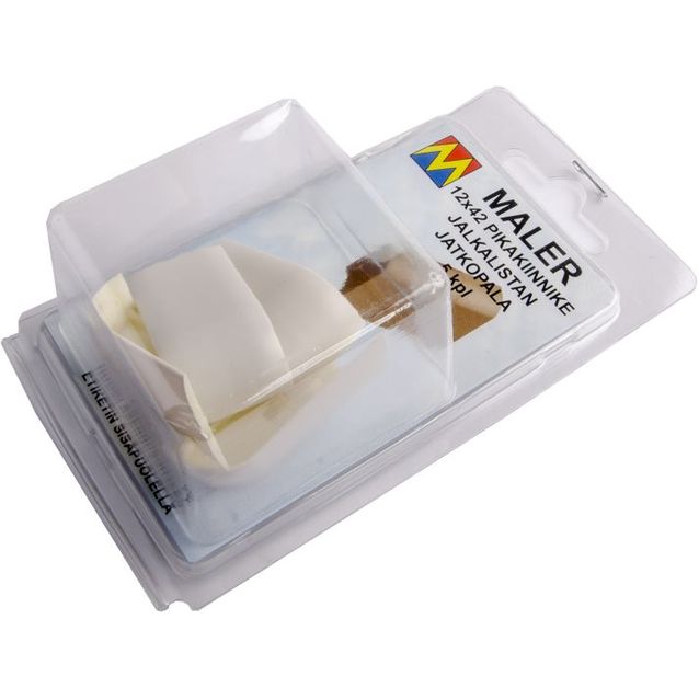 Jalkalistan jatkopala Maler R10, 12x42mm, harmaa