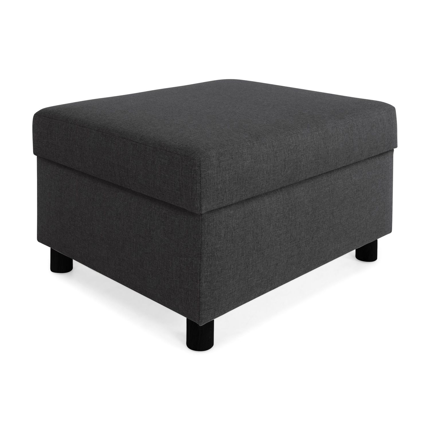 Jalkarahi Scandinavian Choice Crazy säilytyksellä 80x65 antrasiitti/mustat jalat pyöreä