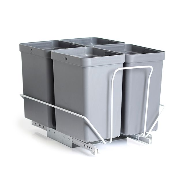 Jätelajitteluvaunu HT 4x10L harmaa