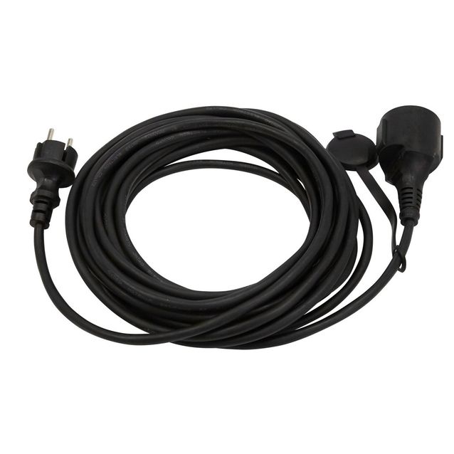 Jatkojohto HEAT1 ulkokäyttöön 10 metriä musta