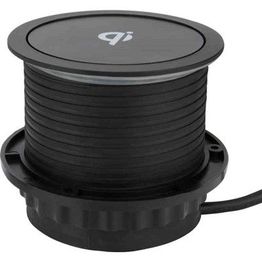 Jatkojohto Gelia Pop up 3+2+1 2m 3-osainen + 1xUSB-A + 1xUSB-C + langaton lataus musta/harmaa