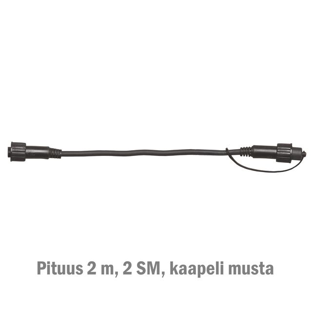 Jatkokaapeli System LED Extra musta 2 m
