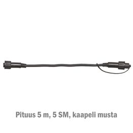 Jatkokaapeli System LED Extra musta 5 m