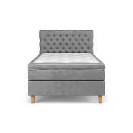 Jenkkisänky Estelle, 140x200 cm sametti, harmaa (42819)