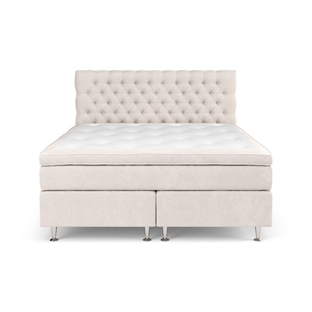 Jenkkisänky Estelle, 180x200 cm, sametti, beige (43711)