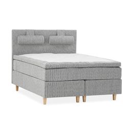 Jenkkisänkypaketti Grand, 160x200 cm, vaaleanharmaa (77870)