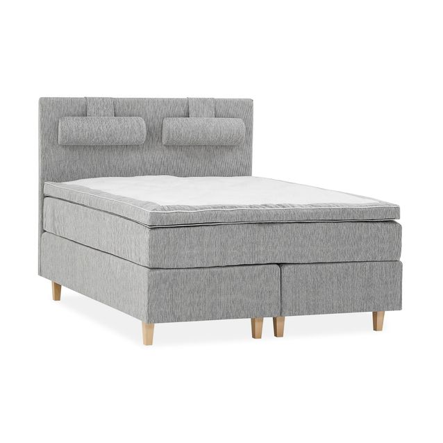 Jenkkisänkypaketti Grand, 160x200 cm, vaaleanharmaa (77870)