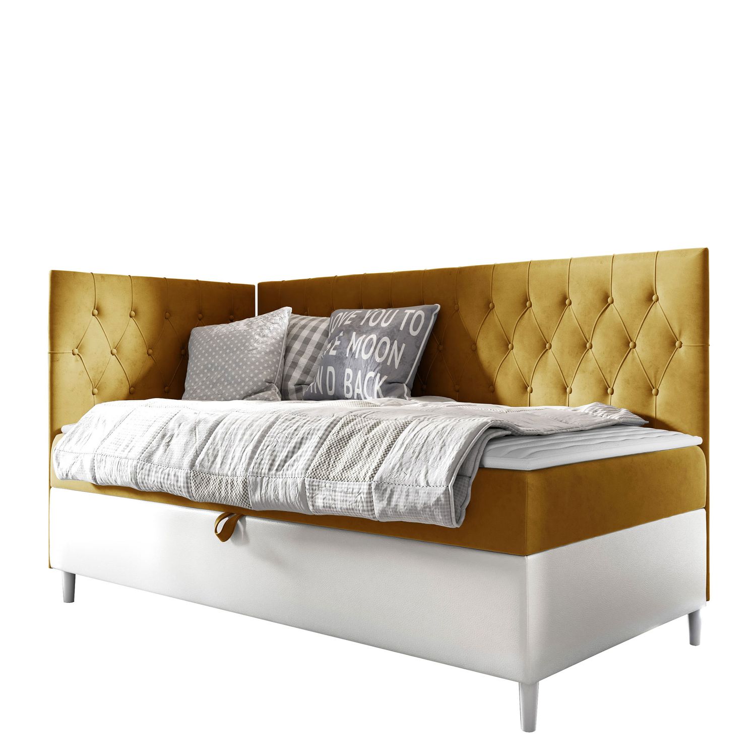 Jenkkisänky 80x200 JUNIOR FILIP 3, keltainen (3323)