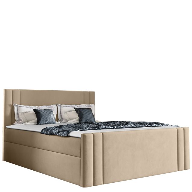 Jenkkisänky CARMEN 120x200 + sijauspatja, beige (6181)