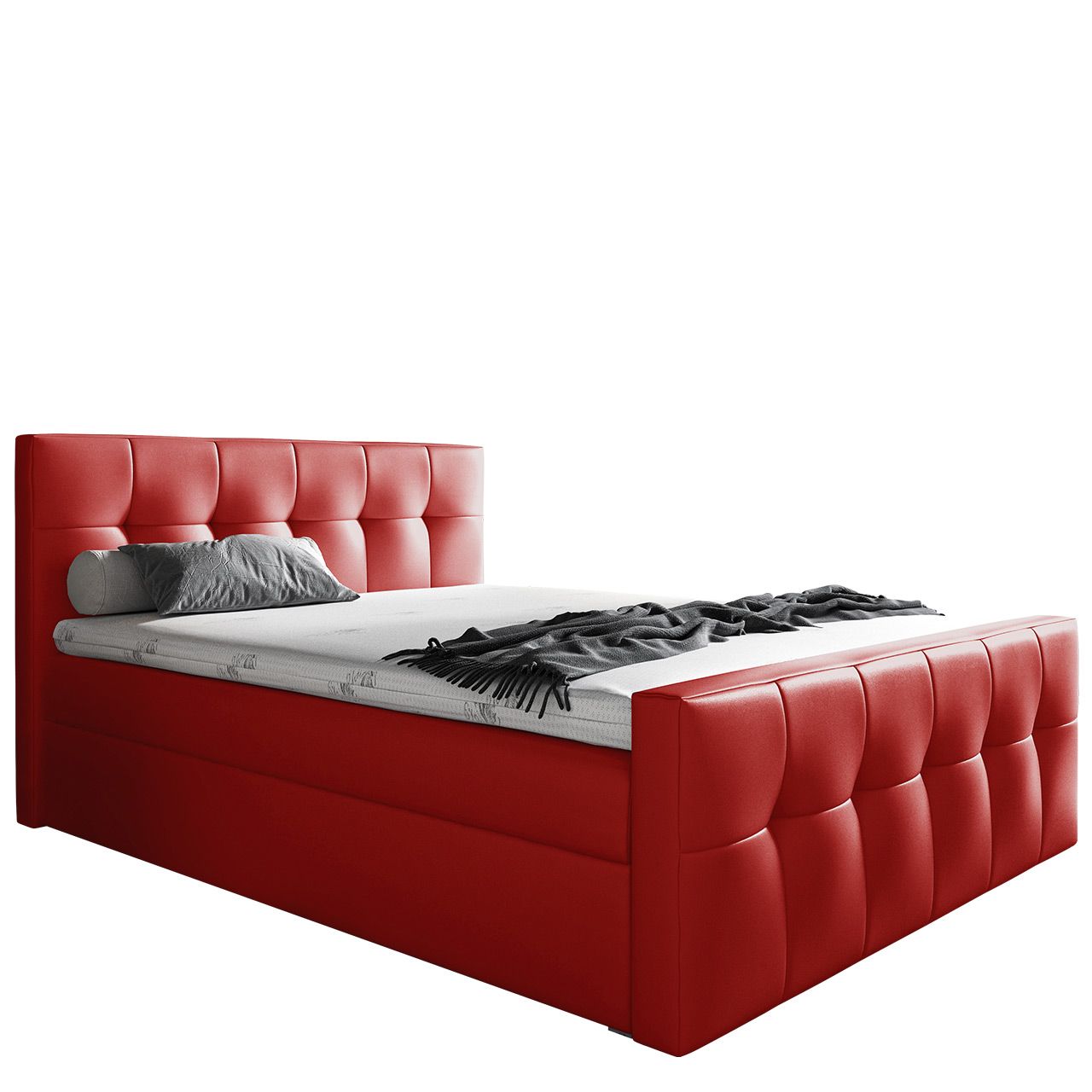 Jenkkisänky MALIBU 200x200 + sijauspatja, punainen (4658)