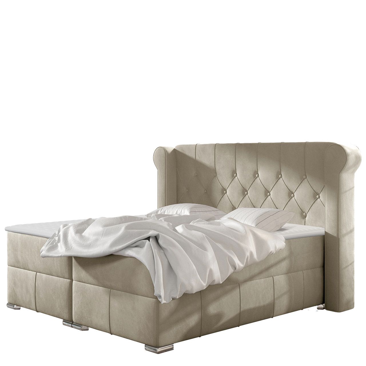 Jenkkisänky MASSIMO 120x200 + sijauspatja, beige (6227)