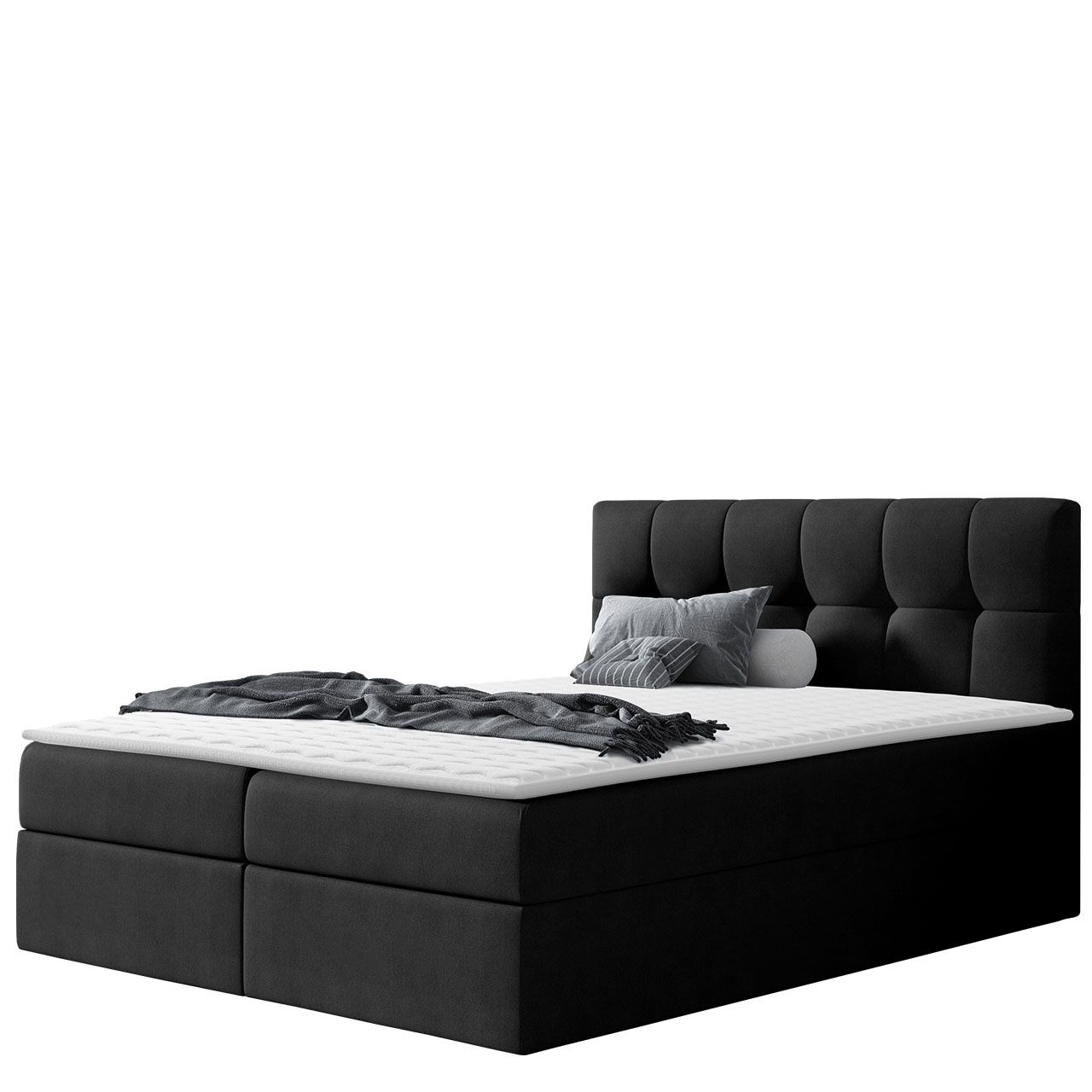 Jenkkisänky RICO 160x200 + sijauspatja, musta (3333)