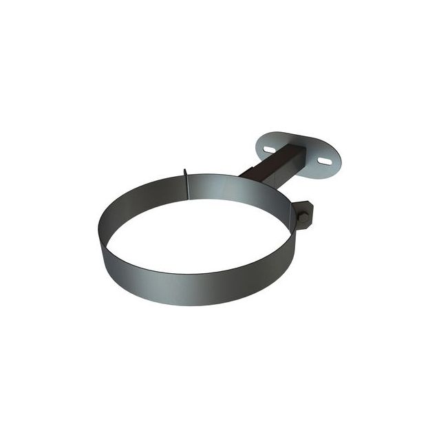 Seinäkiinnike Jeremias lyhennettävä Ø150, 150mm musta