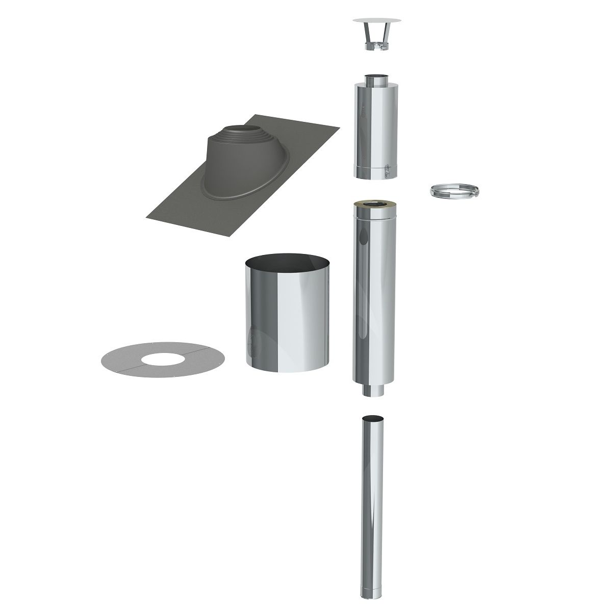 Saunan Piippu Jeremias ECO Ø115mm 2,5m rst osat