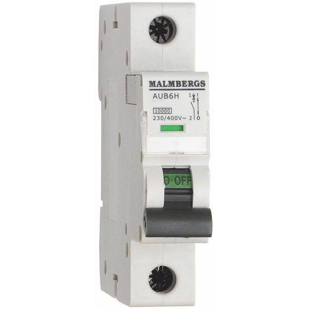 Johdonsuojakatkaisija Malmbergs 16A 1-napainen C 10kA