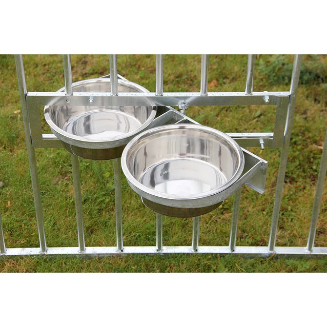 Kääntyvä kuppiteline kalteritarhaan Jämpti 2 x 2,8 l