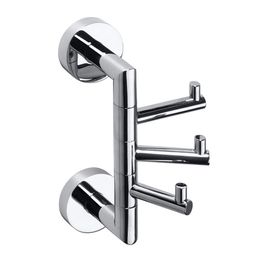 Kääntyvä pyyhekoukku Bemeta Omega kolme koukkua kromi