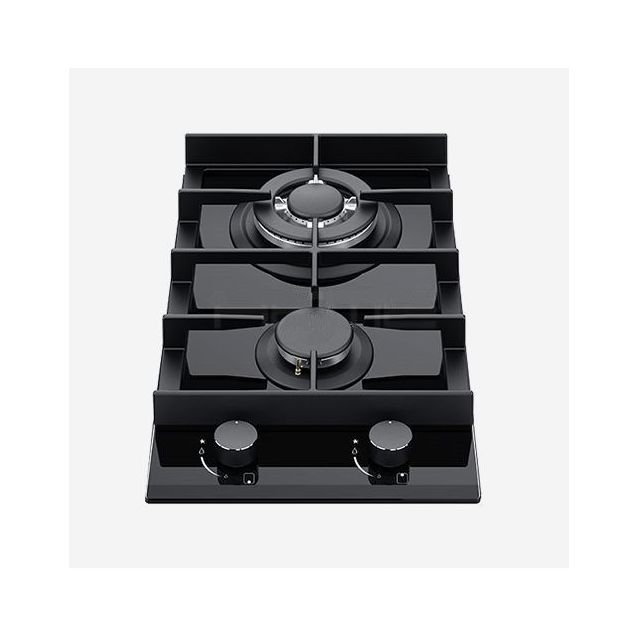 Kaasuliesitaso Schlosser PGH321CW 30 cm 2-liekkinen musta