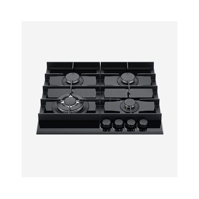 Kaasuliesitaso Schlosser PGH621GW 60 cm 4-liekkinen musta