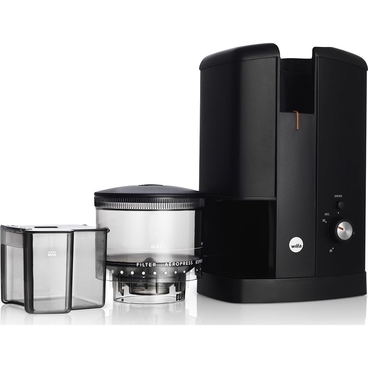 Kahvimylly Wilfa Svart Aroma CGWS-130B, kartioterällä, musta lisäkuva 3