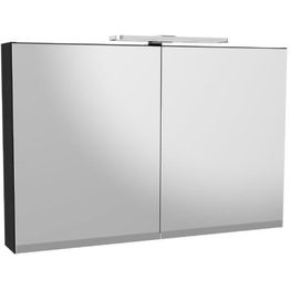 Peilikaappi Gustavsberg Artic Black Oak 944x650x132 LED-valoilla