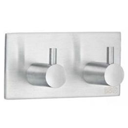 Kaksoiskoukku Beslagsboden Design 1106 tarrakiinnitteinen harjattu