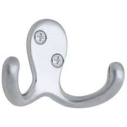 Kaksoiskoukku Beslag Design Nissa harjattu kromi