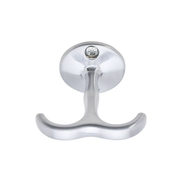 Kaksoiskoukku Beslag Design Siljan, harjattu kromi