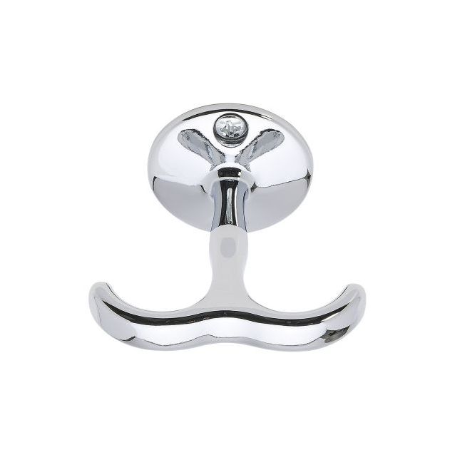 Kaksoiskoukku Beslag Design Siljan, kromi