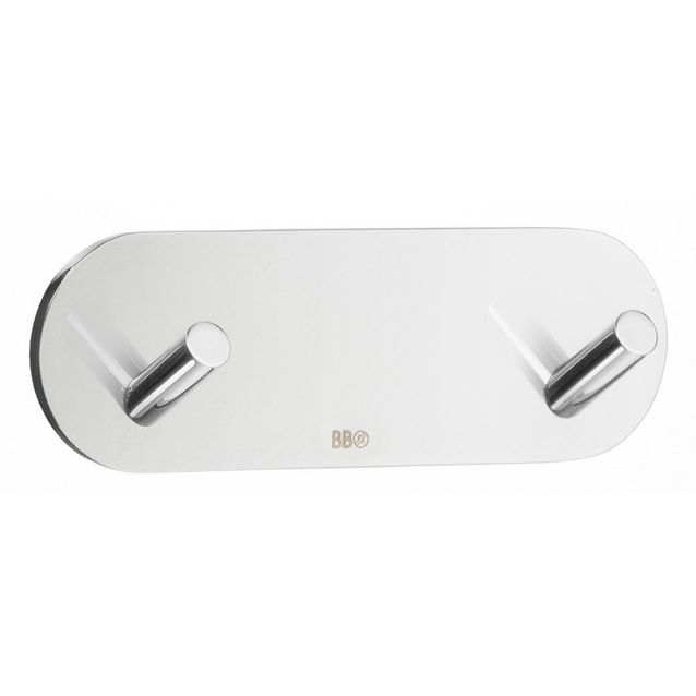 Kaksoiskoukku Smedbo mini B design tarrakiinnitteinen