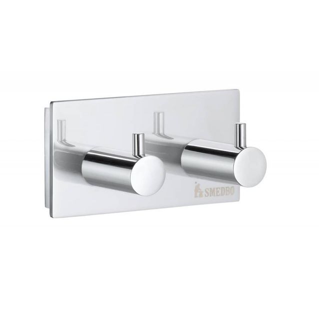 Kaksoiskoukku Smedbo Pool kromi