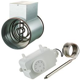 Kanavalämmitin Airsec 200 mm / 1200 W + termostaatti