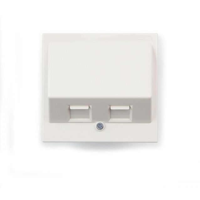 Kanavarasia Ensto Educt Adapteri 2XRJ45, Keystone, valkoinen