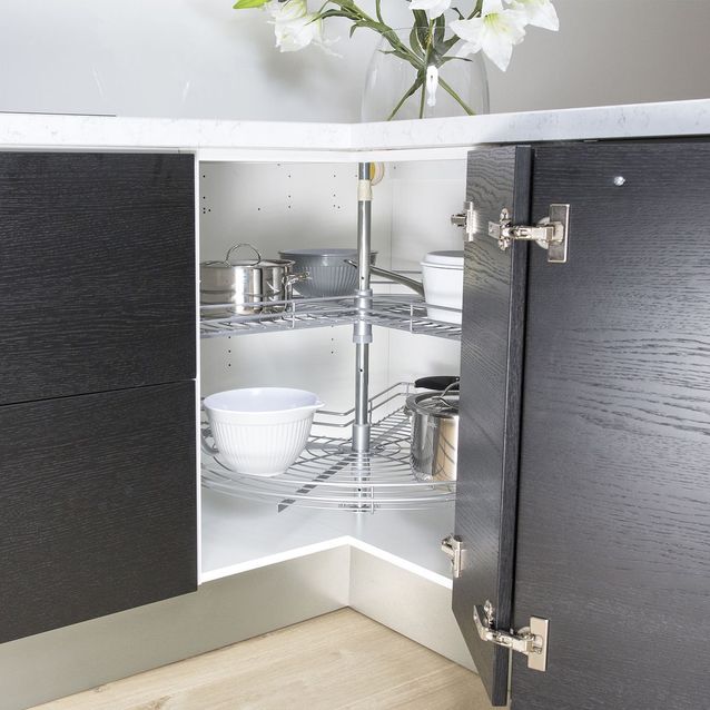 Kulmakaruselli 3/4 Ideal Keittiöt teräs