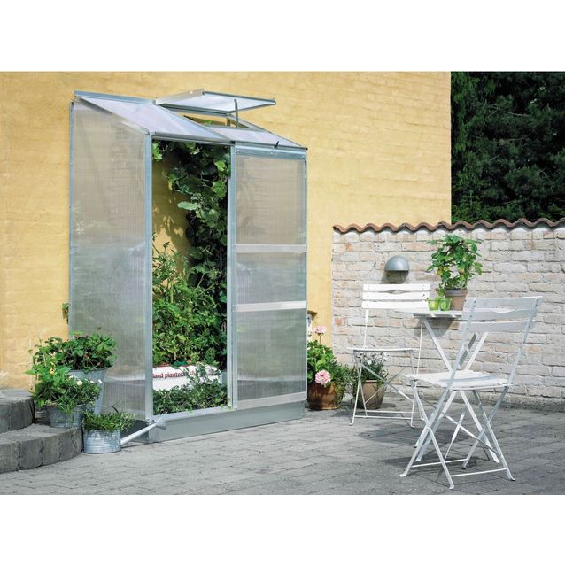Kasvihuone Altan 0,9 m² 4mm kennolevyllä