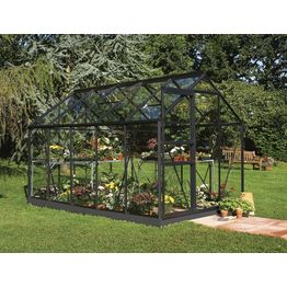 Kasvihuone Halls Popular 6,2 m² lasi/musta