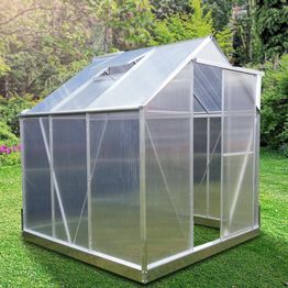 Kasvihuone Lykke 4,8 m² muovi hopea