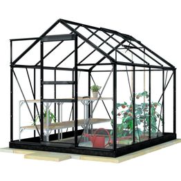 Kasvihuone Lykke 5,0 m² hybrid musta