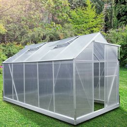 Kasvihuone Lykke 8,3 m² muovi hopea