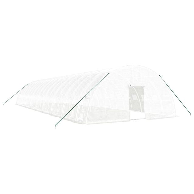 Kasvihuone teräsrungolla valkoinen 108 m² 18x6x2,85 m (88123)