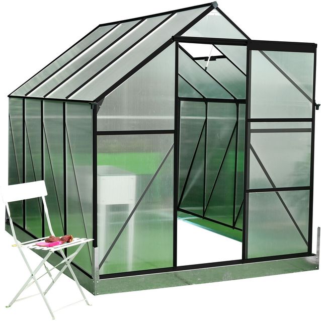 Kasvihuone Mag-Pro Garden 4.8m² sokkelilla musta