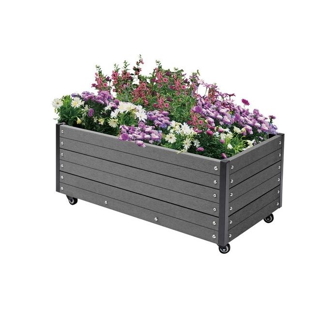 Kasvilava pyörillä Hortus 48x110x110 cm komposiitti