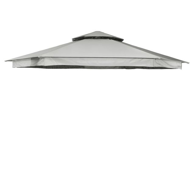 Katto Hillerstorp Luxor 6-kulmaiselle paviljongille Ø400 cm harmaa