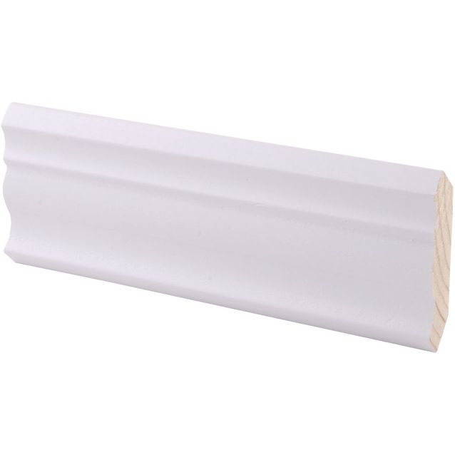 Kattolista Maler Smart Piirto, 42x42x3300mm, mänty, lumi