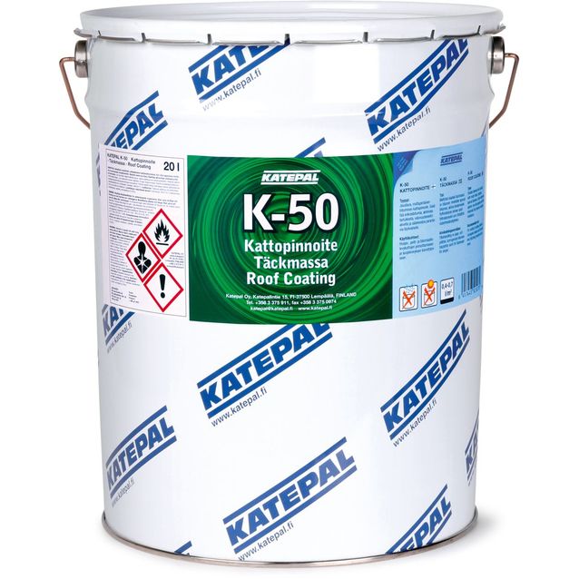 Kattopinnoite Katepal K-50, musta, 20l