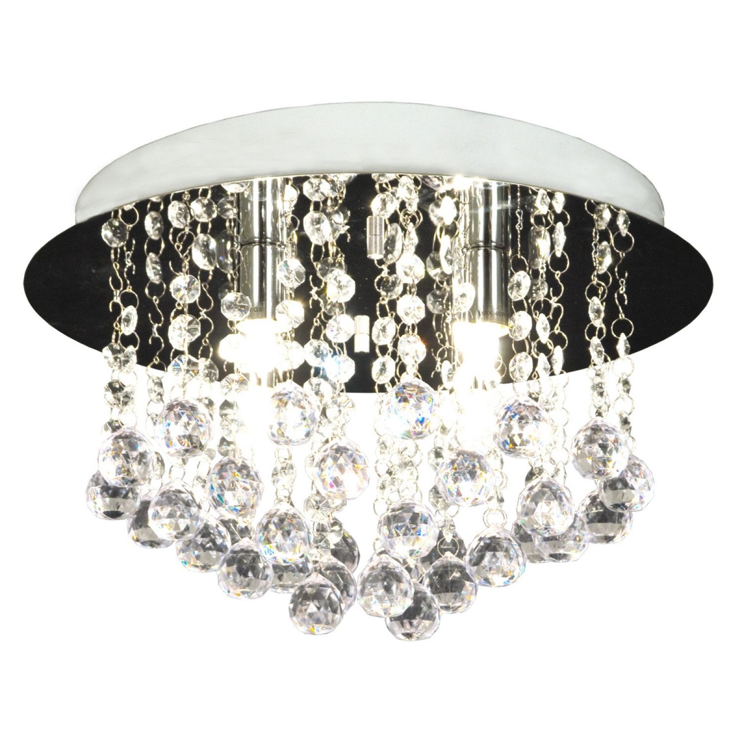 Kattoplafondi Madelene Ø 350x240 mm kromi/kirkas