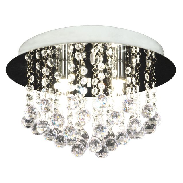 Kattoplafondi Madelene Ø 350x240 mm kromi/kirkas