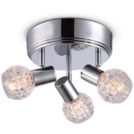 Kattospotti Sessak Beth K16610-3K 22 cm  Ø 35 cm metalli kromi