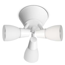 Kattospotti Sessak Odin  Ø 13 cm metalli kiiltävän valkoinen