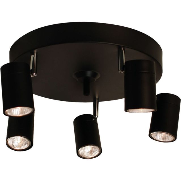 Kattospotti By Rydéns Correct 5-osainen Ø 41x16.5 cm mattamusta